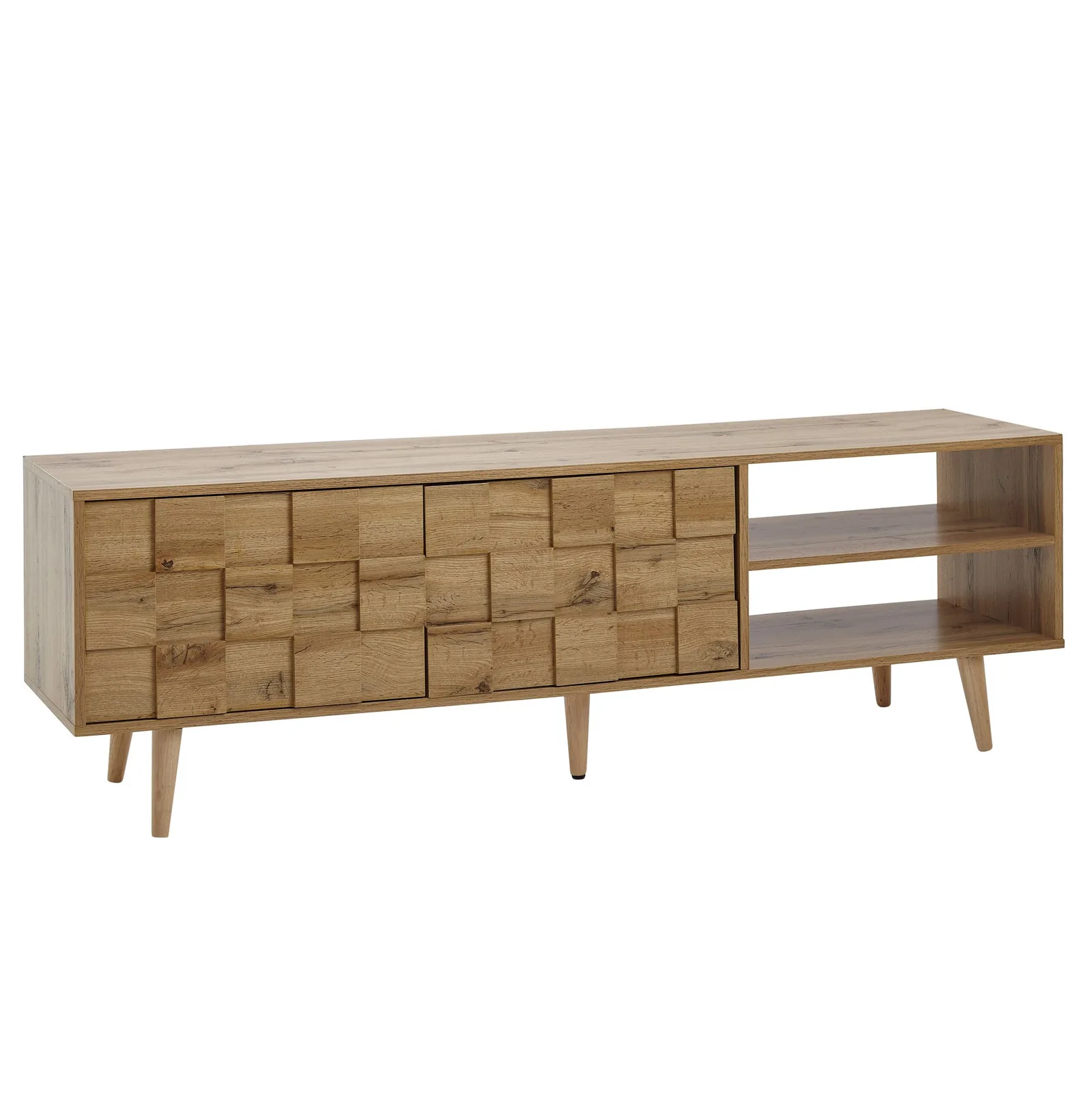 FineBuy Lowboard aus Holz, Braun – 160 × 51 × 40 cm