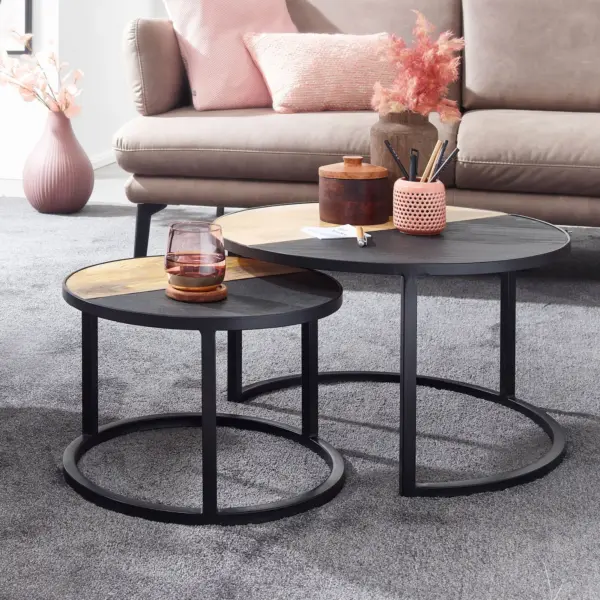 FineBuy Couchtisch, Schwarz