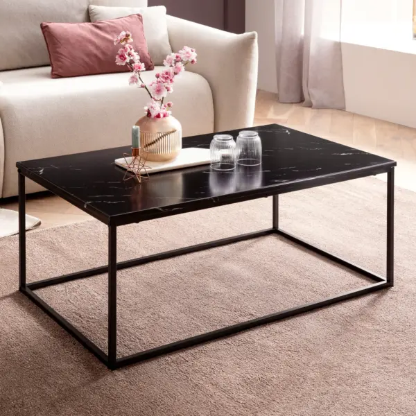 FineBuy Couchtisch, 100 cm – für Wohnzimmer eckig