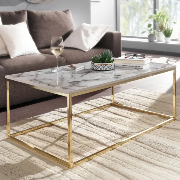 FineBuy Couchtisch, 100 cm – für Wohnzimmer eckig