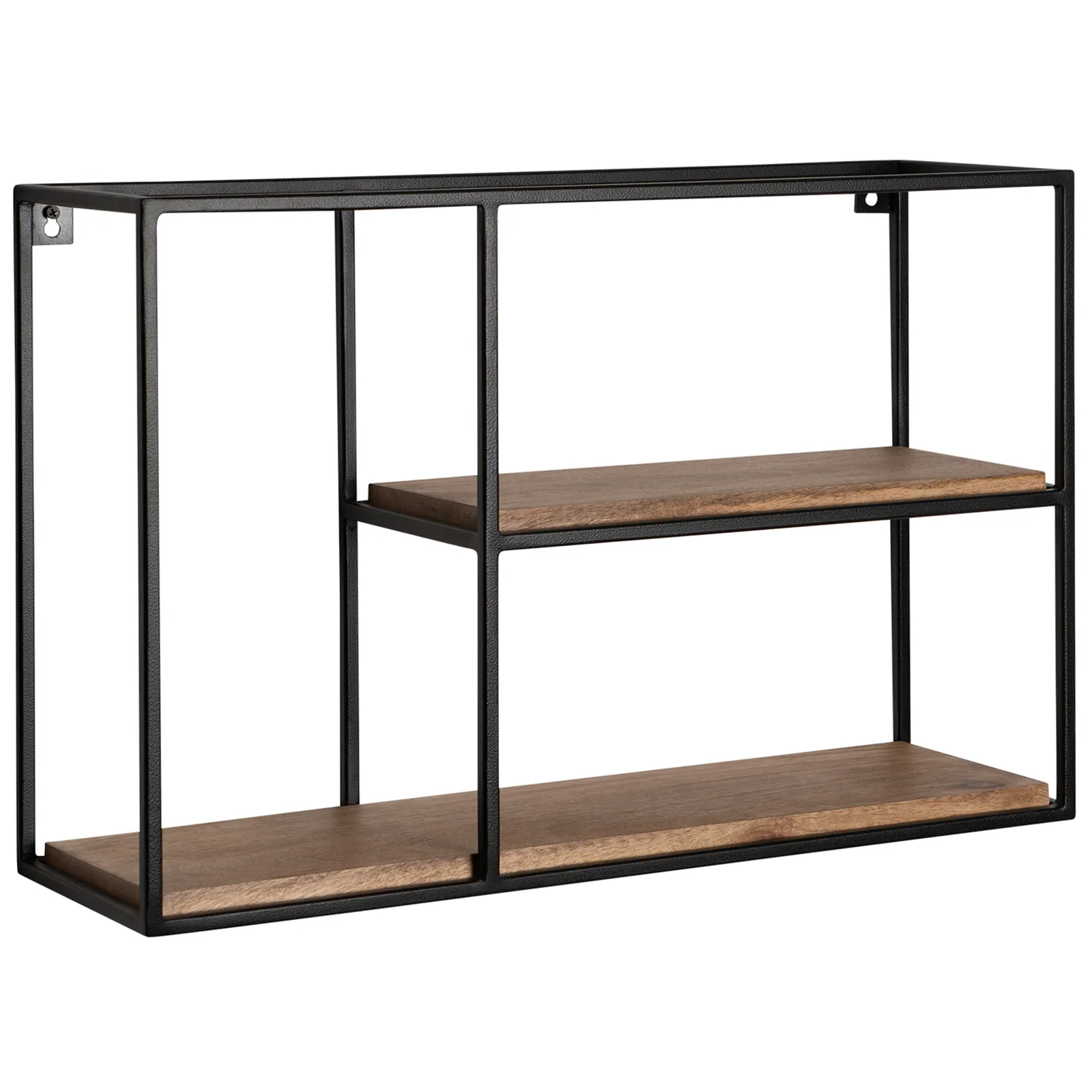 FineBuy Wandregal, Schwarz – 60 × 40 × 18 cm
