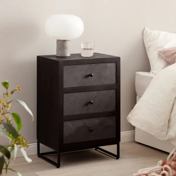 FineBuy Nachttisch, 40 × 60 × 30 cm – für Boxspringbett