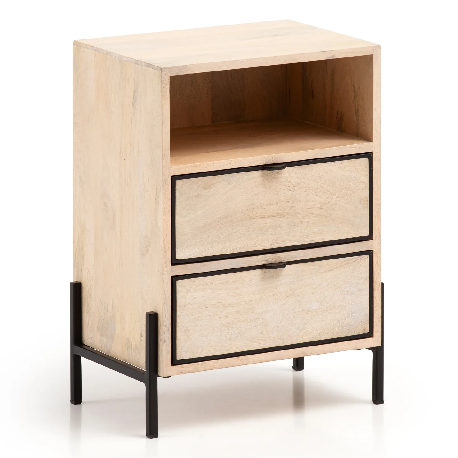 FineBuy Nachttisch, 43 × 60 × 30 cm – für Boxspringbetten