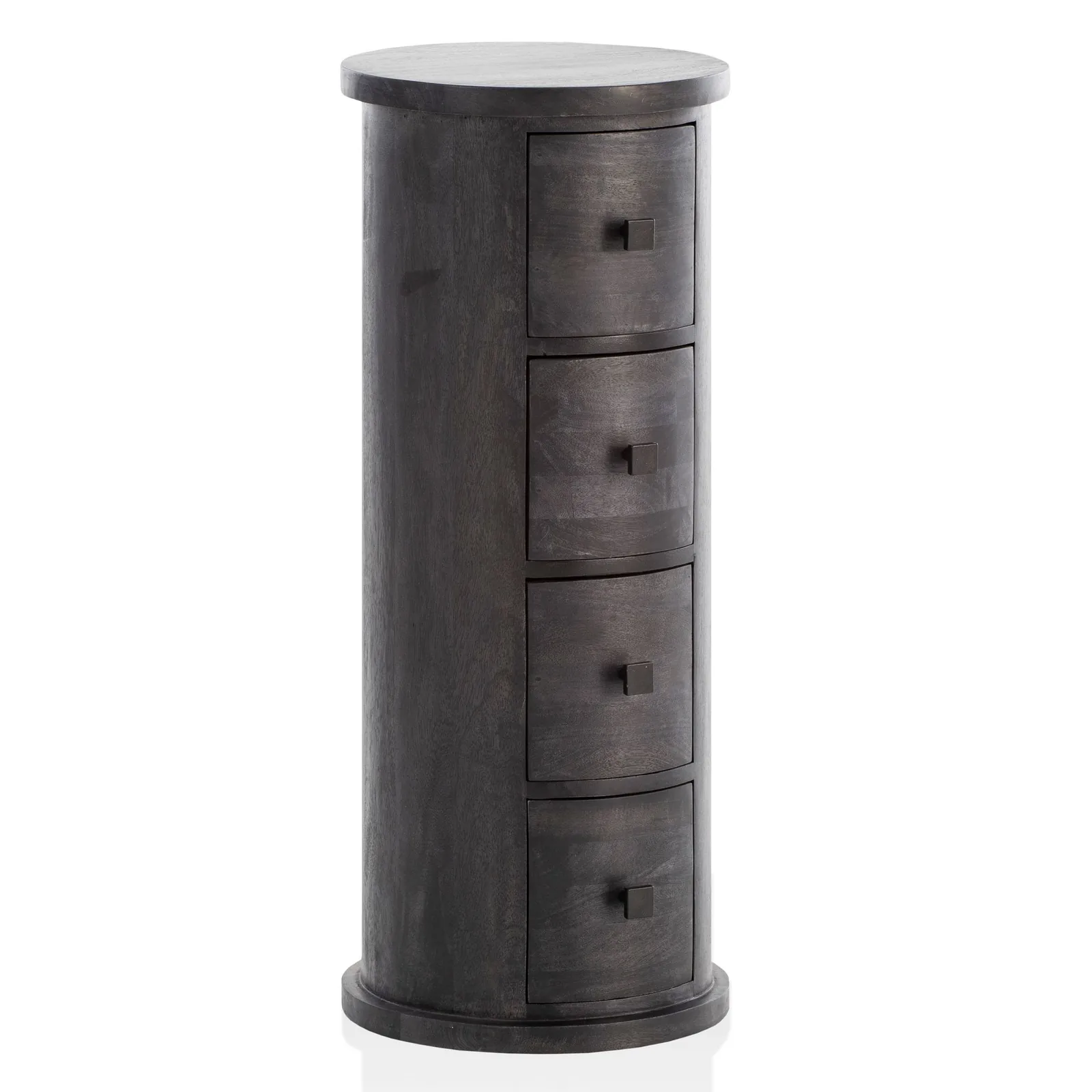 FineBuy Design Sideboard Mango Massivholz, Schwarz