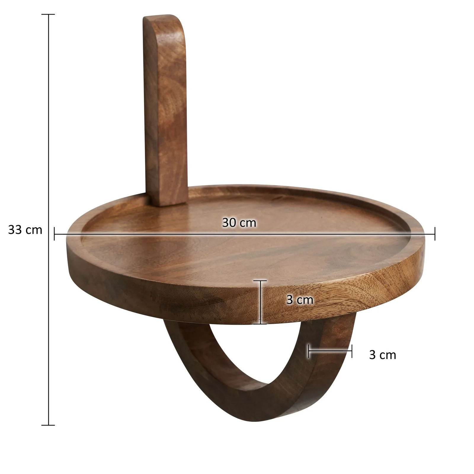 FineBuy Wandregal, Braun – 30 × 33 × 30 cm