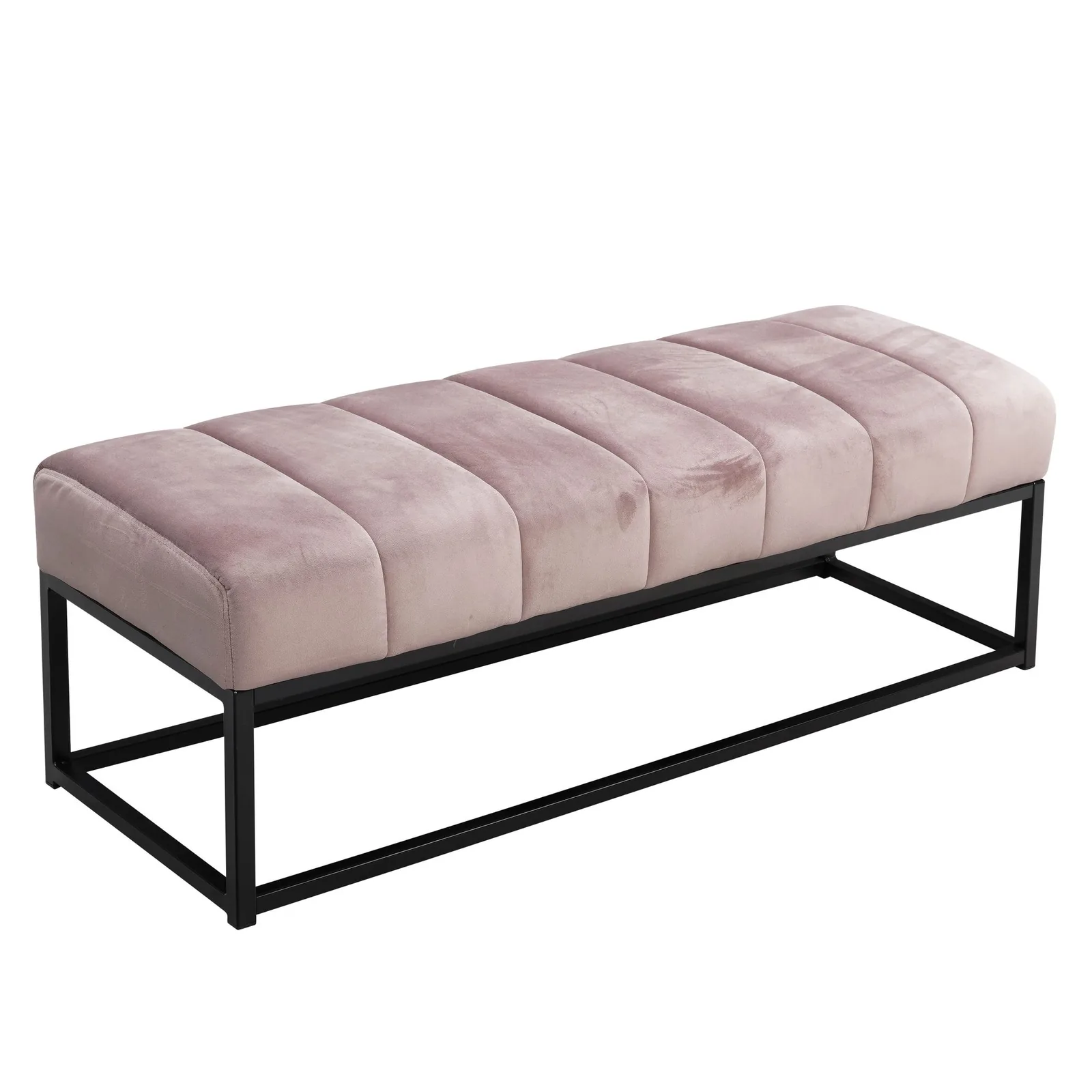 FineBuy gepolsterte Sitzbank, Schwarz – 108 cm