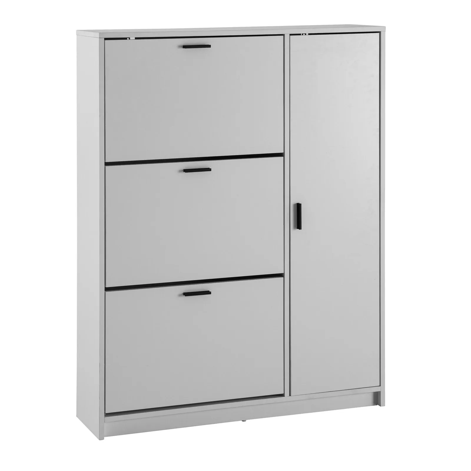 FineBuy Schuhschrank, Weiß – 90 × 120 × 24 cm