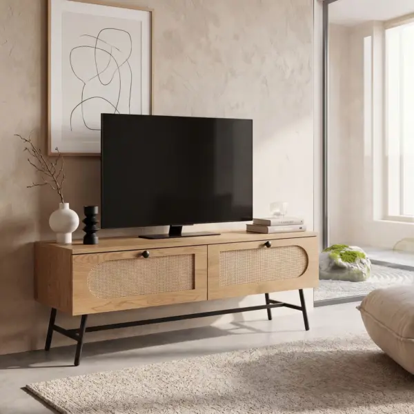 FineBuy Lowboard, Braun – 100 × 45 × 40 cm