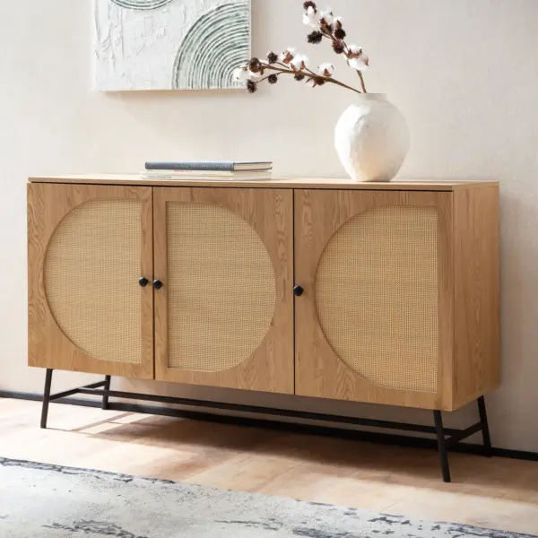 FineBuy Sideboard, Braun – 140 × 80 × 39 cm