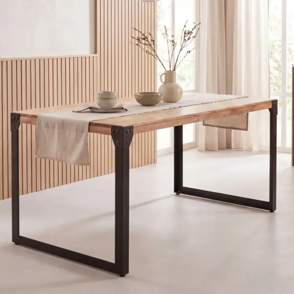 FineBuy Esstisch aus Holz, 120 cm – für 4