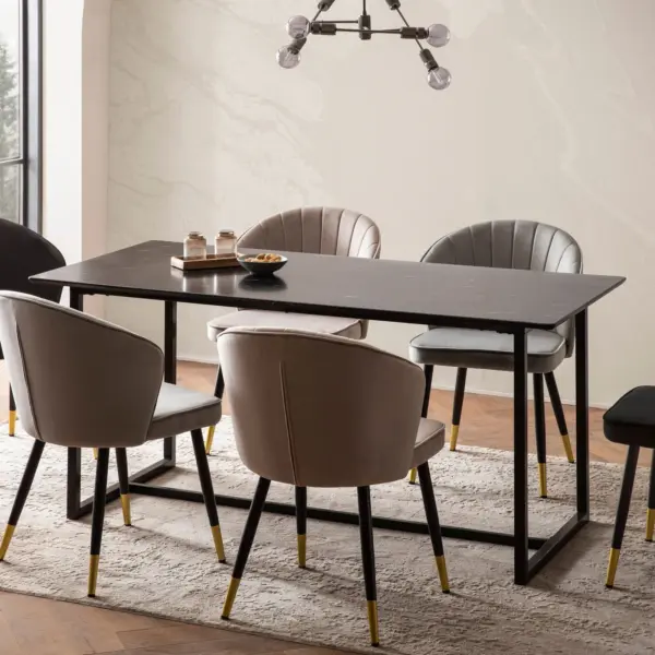 FineBuy Esszimmertisch, Schwarz FineBuy Esszimmertisch, Schwarz