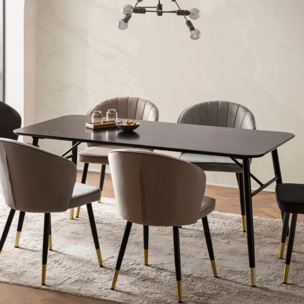 FineBuy Esszimmertisch, Schwarz FineBuy Esszimmertisch, Schwarz