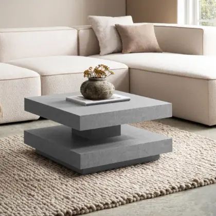 FineBuy Couchtisch 60x60x34 cm Sofatisch Modern, Grau