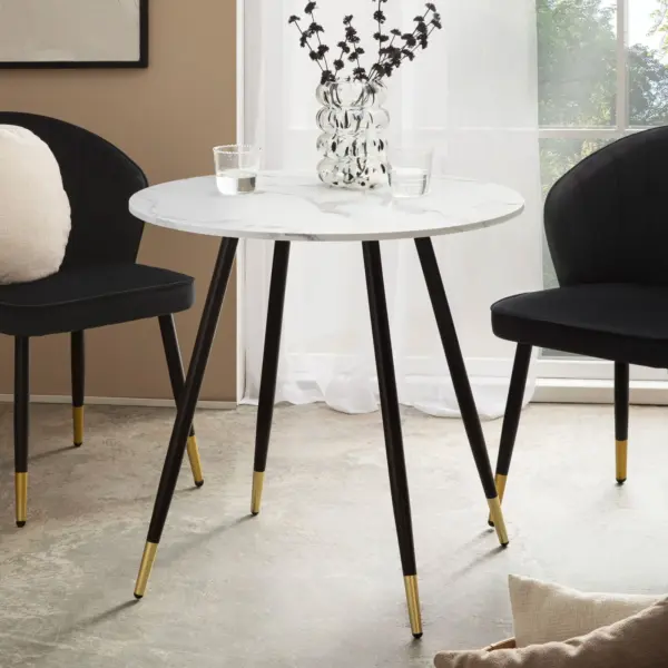 FineBuy Esszimmertisch, Weiß – 75 × 75 × 76 cm FineBuy Esszimmertisch, Weiß – 75 × 75 × 76 cm