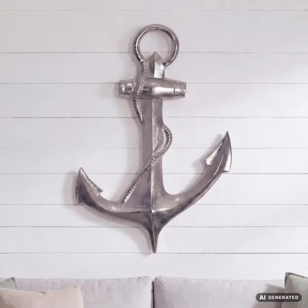FineBuy Deko aus Aluminium, Silber – 70 cm