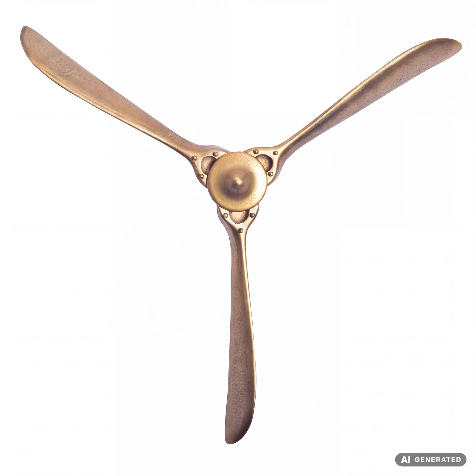 FineBuy Deko Propeller aus Aluminium, Silber – 85 × 85 cm