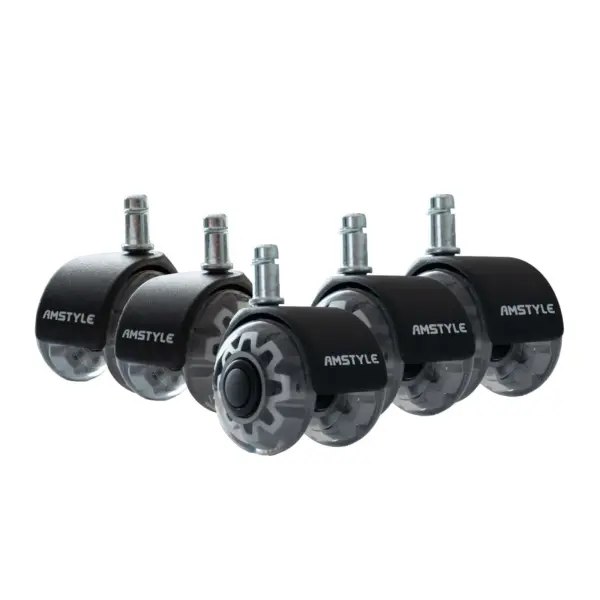 FineBuy 5er Set leichtgängige Universal-Schwerlastrollen für Bürostuhl, Silber – 50 mm FineBuy 5er Set leichtgängige Universal-Schwerlastrollen für Bürostuhl, Silber – 50 mm