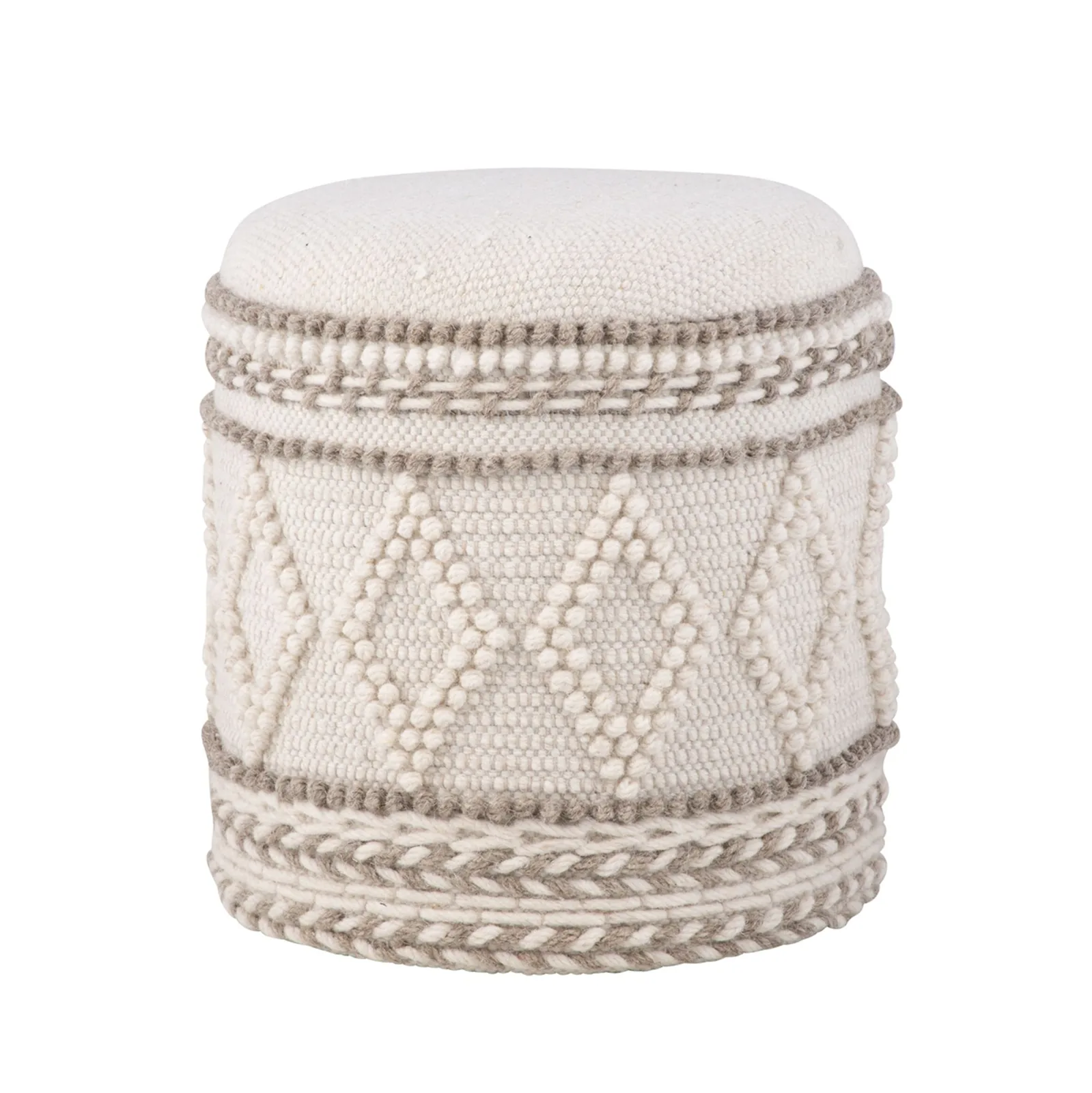 FineBuy Sitzhocker mit Stauraum, Beige – 45 cm