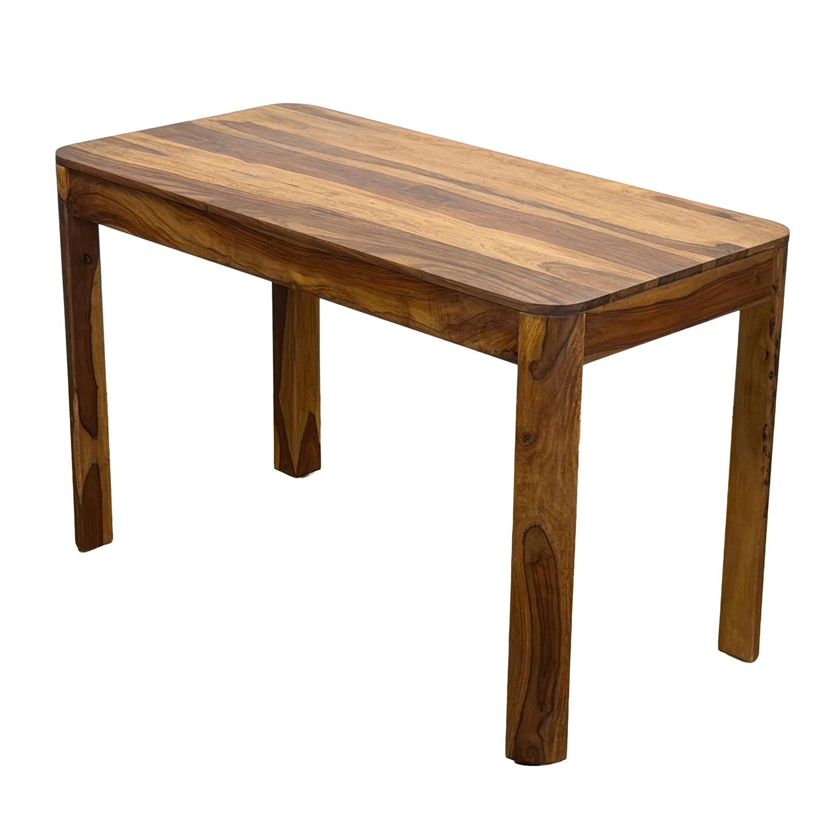 FineBuy Esstisch Sheesham Massivholz, Braun – 120 cm