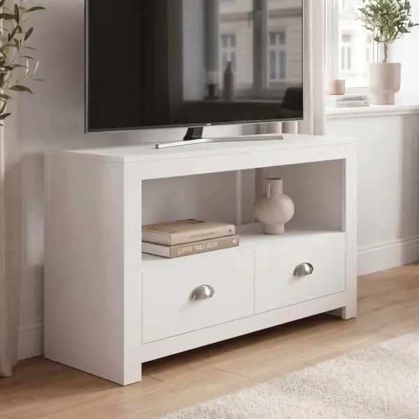 FineBuy Lowboard TV Möbel, 85 cm – für Raumecken