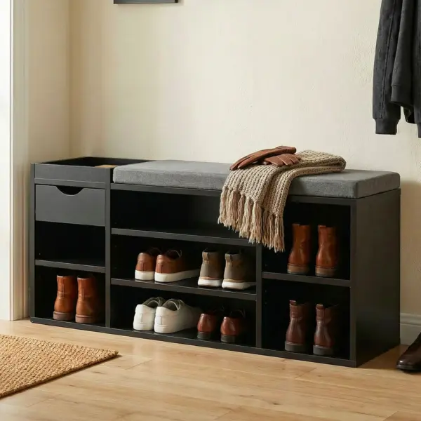FineBuy Schuhbank Flur, 100 cm – für den Eingangsbereich