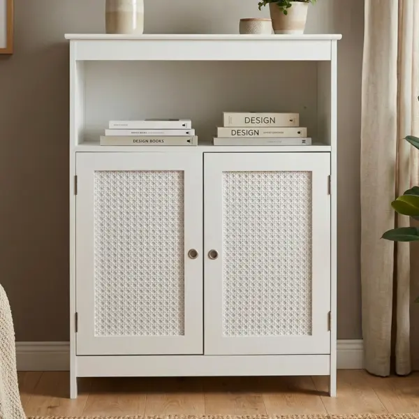 FineBuy Standregal Weiß 80cm