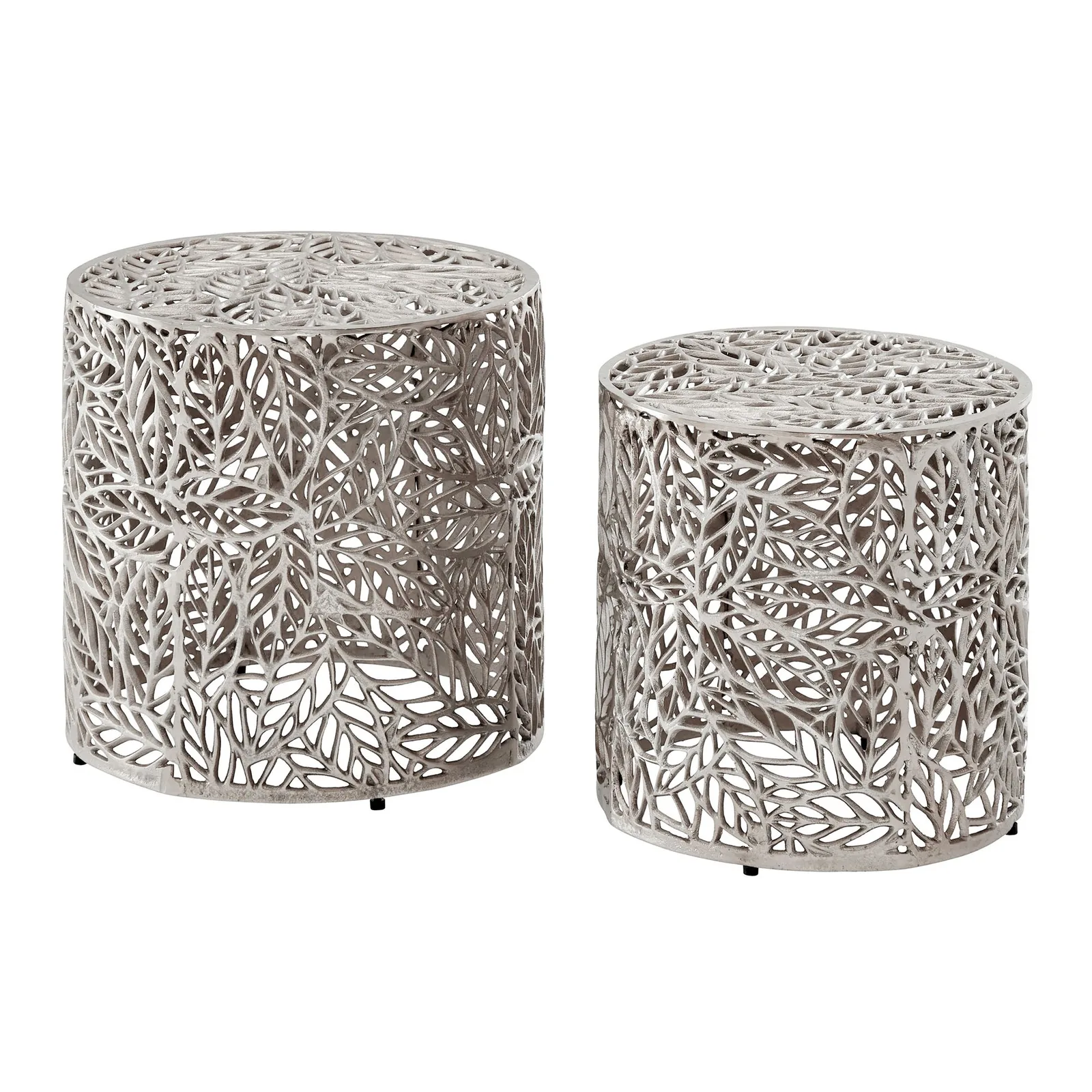 FineBuy Satztisch aus Aluminium, Silber
