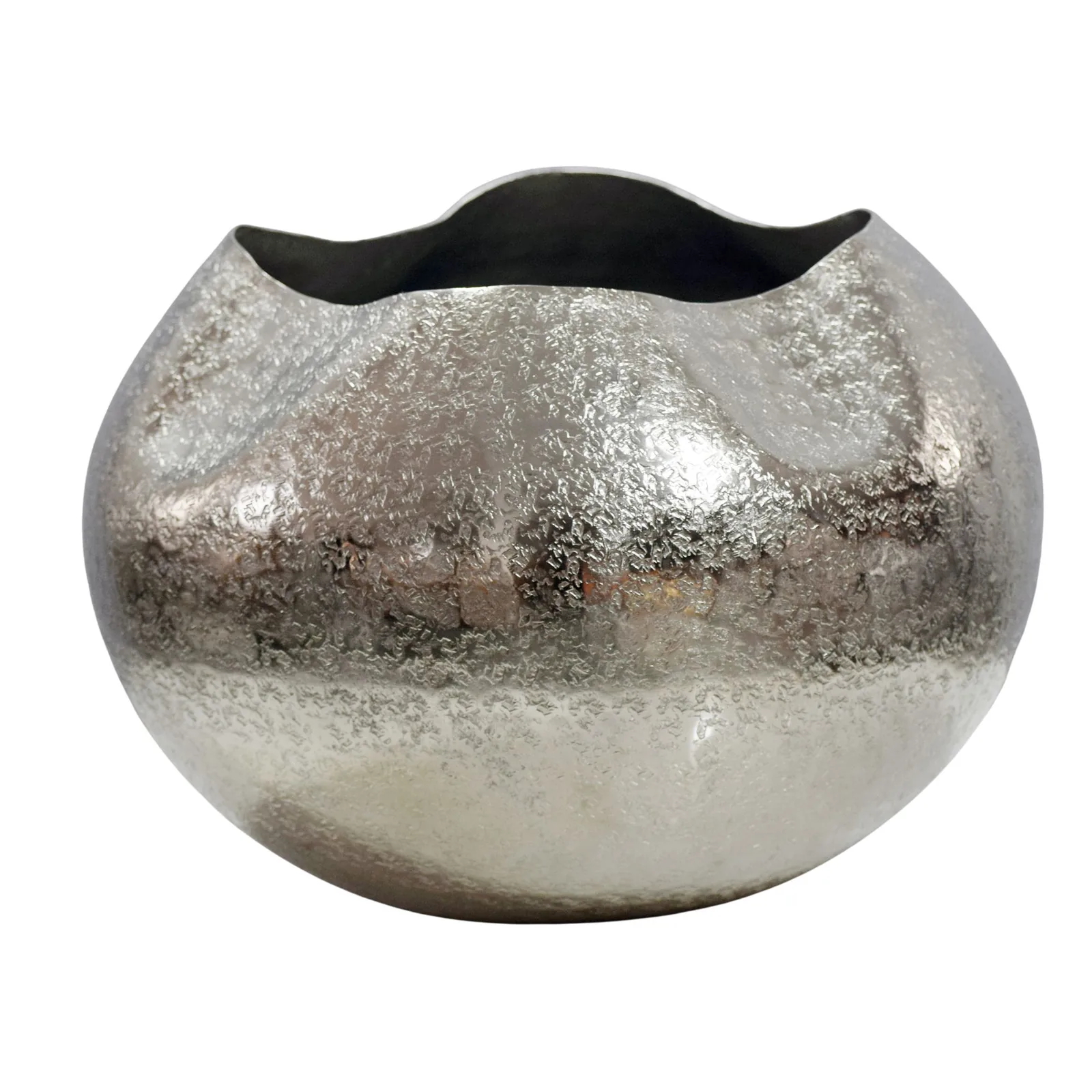 FineBuy Tischvase Aluminium 30cm, Silber