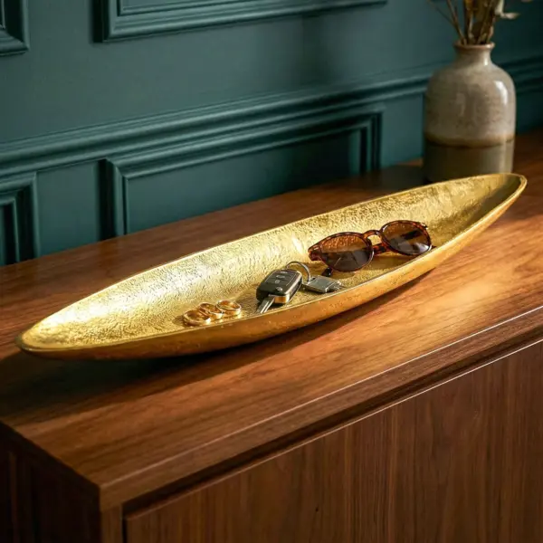 FineBuy Dekoschale Gold Aluminium Schale Design Tischdeko Metall Wohnzimmer FineBuy Dekoschale Gold Aluminium Schale Design Tischdeko Metall Wohnzimmer