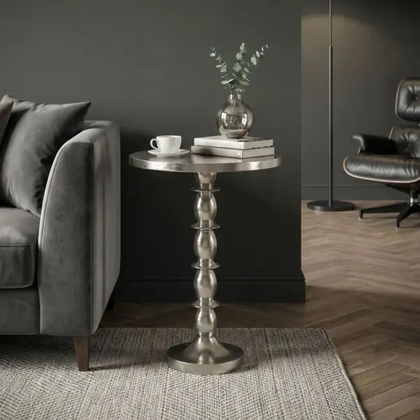 FineBuy Beistelltisch Silber 40cm Aluminium Tisch Rund – Anstelltisch Raw Finish – Design Wohnzimmertisch Dekotisch – Metalltisch Orientalisch Modern – Sofatisch Couchtisch Handmade FineBuy Beistelltisch Silber 40cm Aluminium Tisch Rund – Anstelltisch Raw Finish – Design Wohnzimmertisch Dekotisch – Metalltisch Orientalisch Modern – Sofatisch Couchtisch Handmade