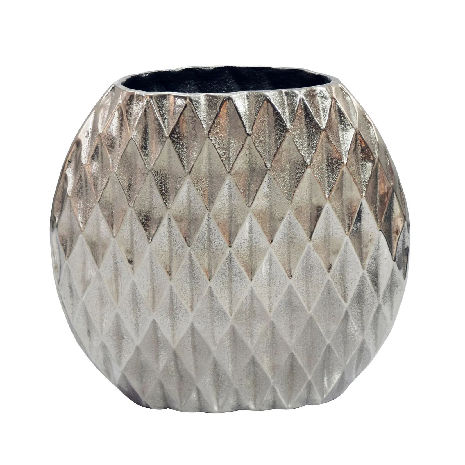 FineBuy Tischvase Aluminium 33,5cm, Gold
