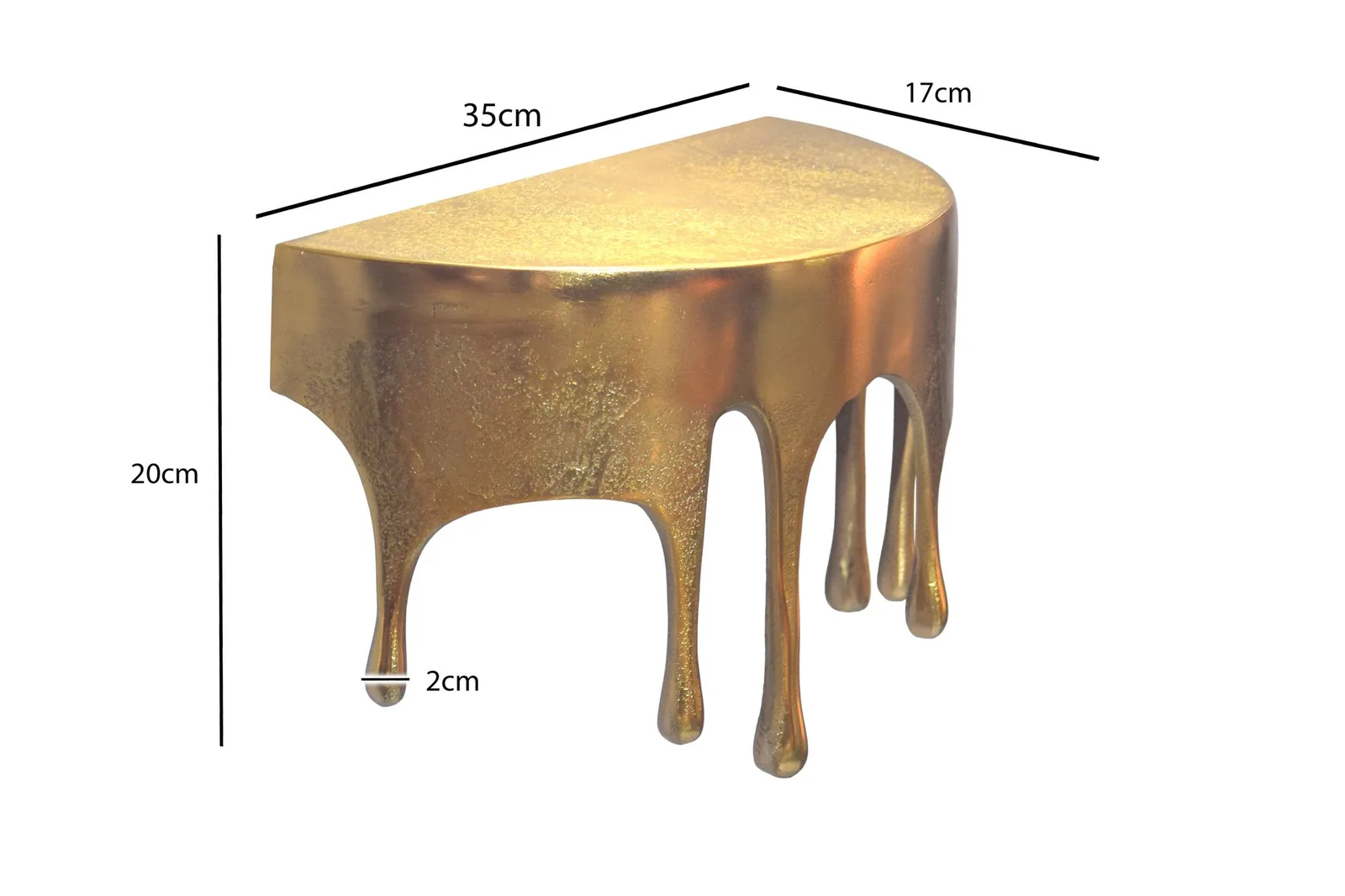 FineBuy Wandregal Aluminium Gold Tropfen Optik