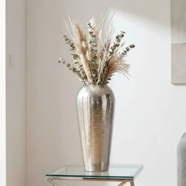 FineBuy Dekovase Aluminium 50cm – für Blumen FineBuy Dekovase Aluminium 50cm – für Blumen