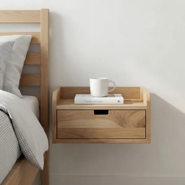 FineBuy Nachtkonsole für Wandmontage, 45 × 30 cm – für Boxspringbett
