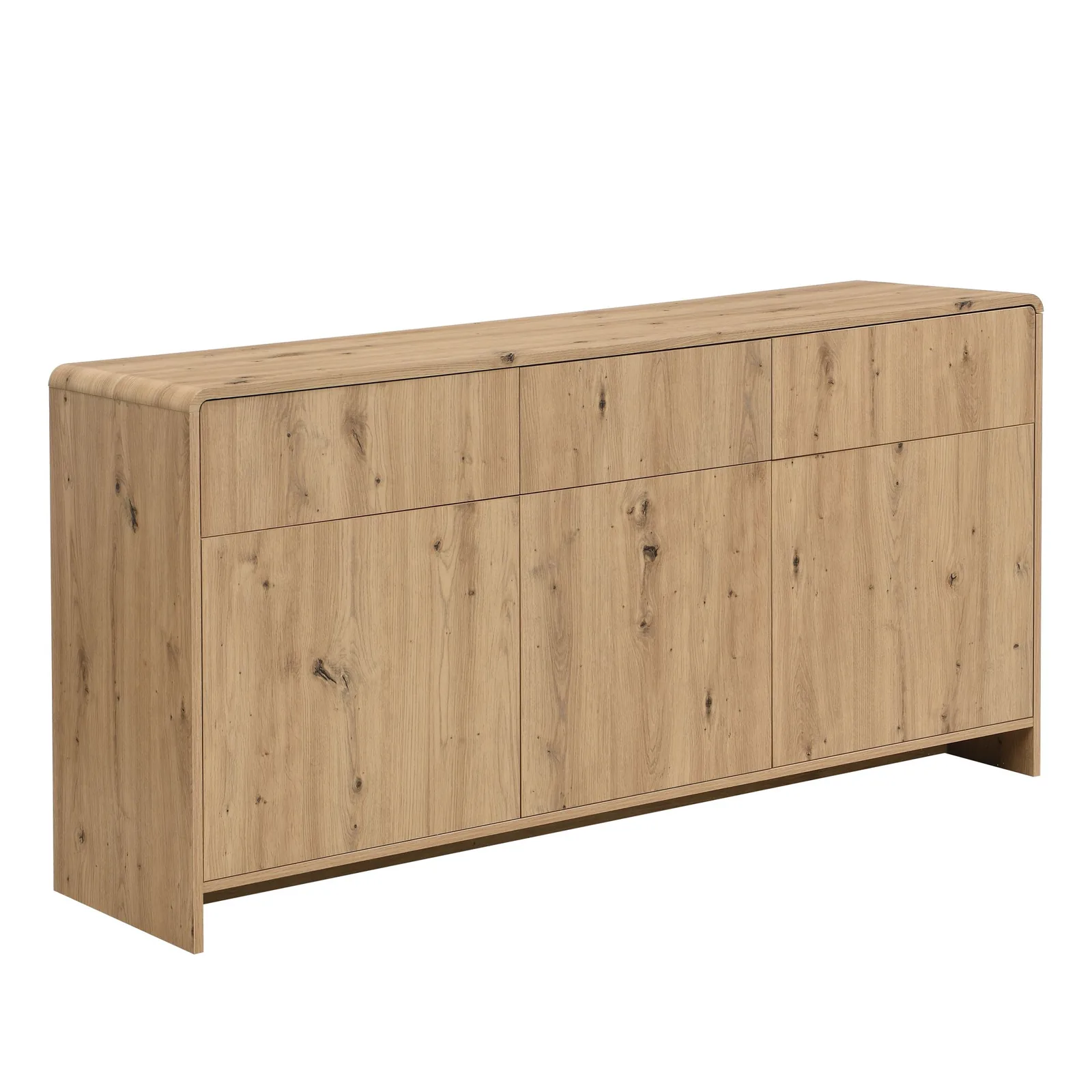 FineBuy Sideboard Eiche Dekor, Braun – 155 cm