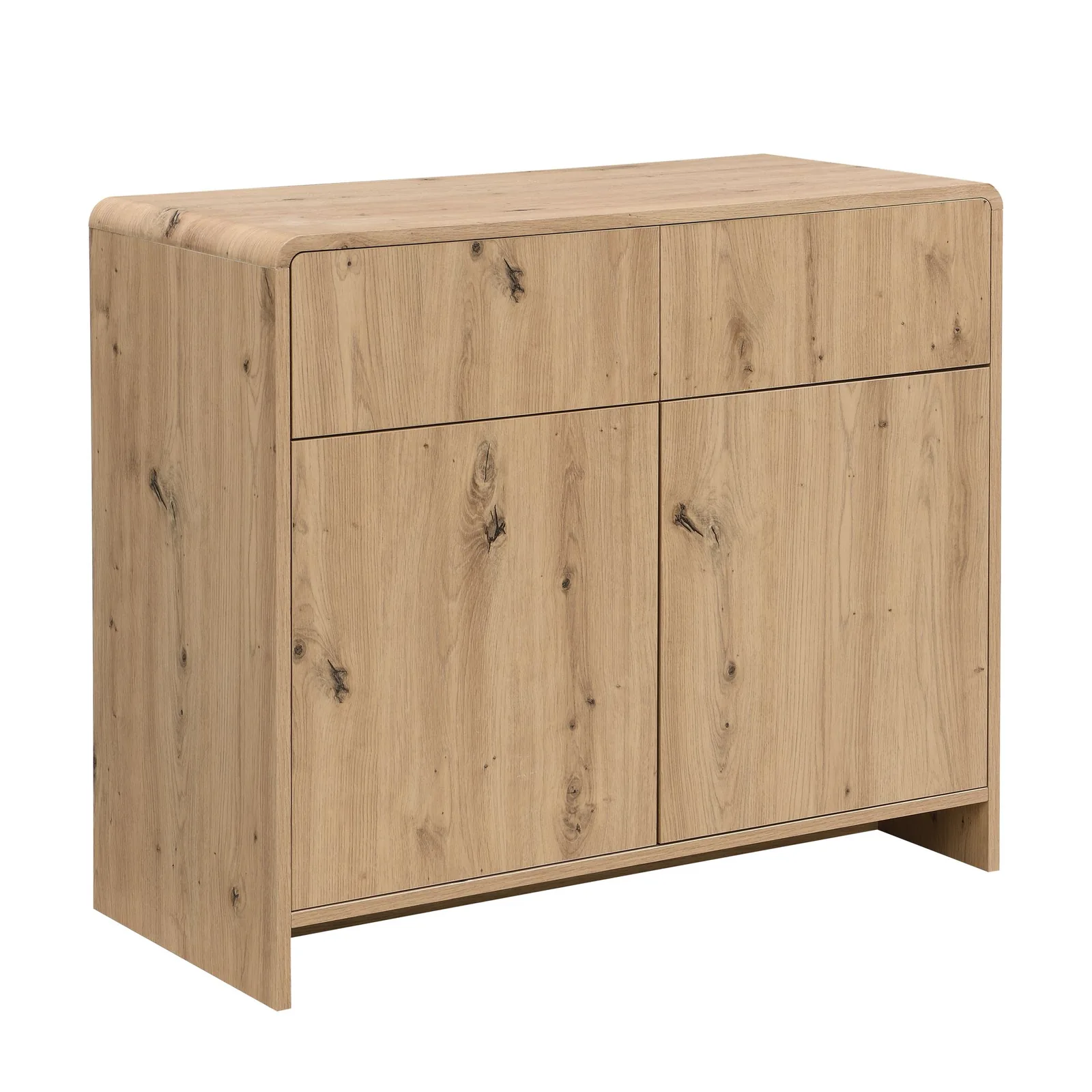 FineBuy Sideboard Eiche Dekor, Braun – 88 cm
