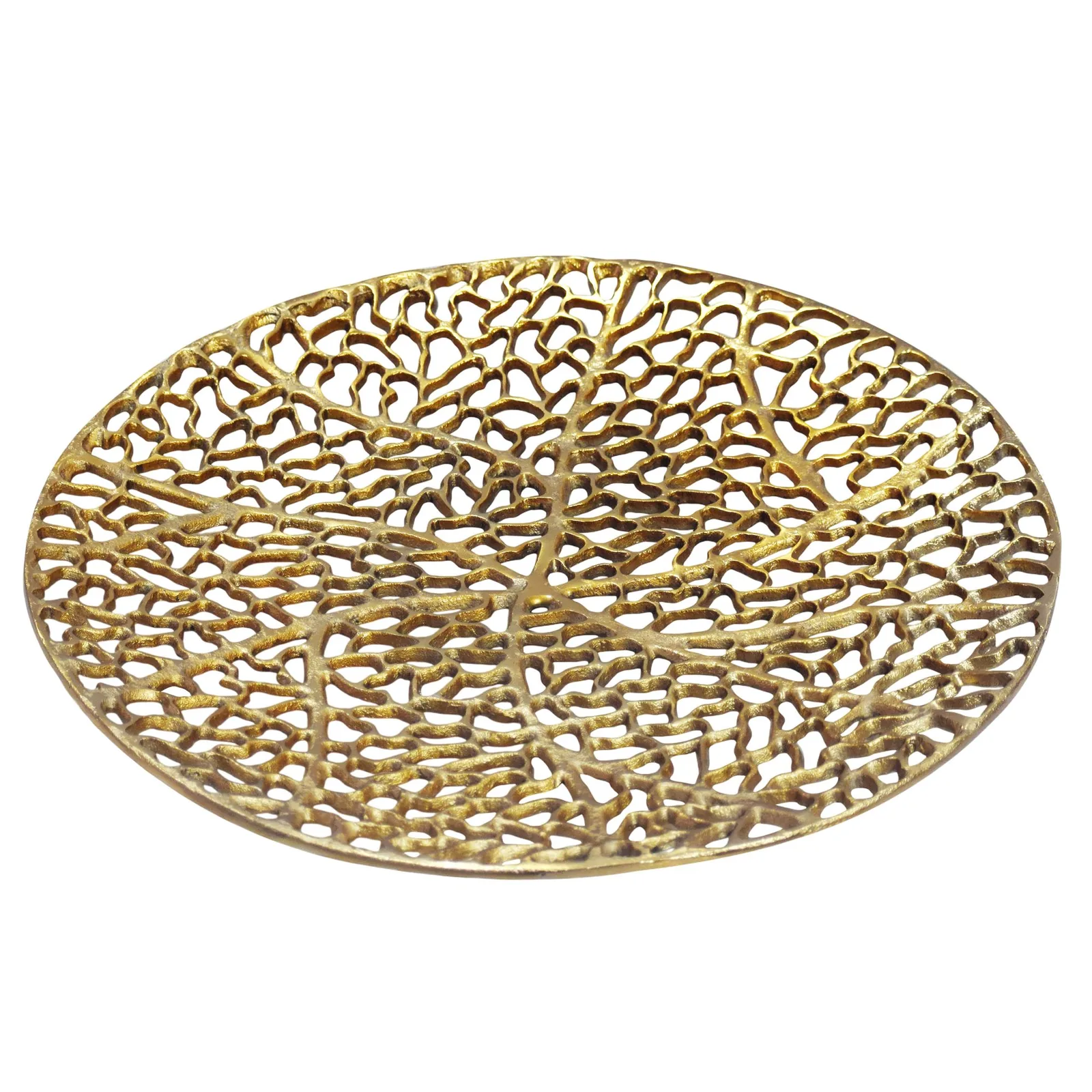 FineBuy Dekoschale Rund Schale Metall aus Aluminium, Silber – 44 cm