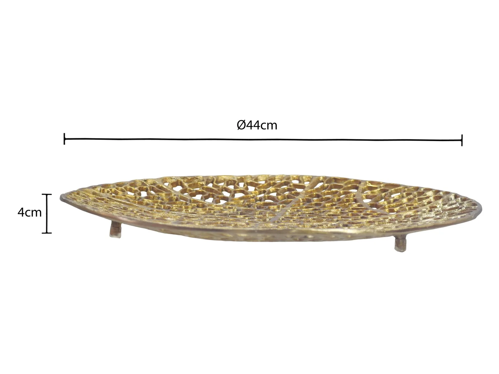 FineBuy Dekoschale Rund Schale Metall aus Aluminium, Silber – 44 cm