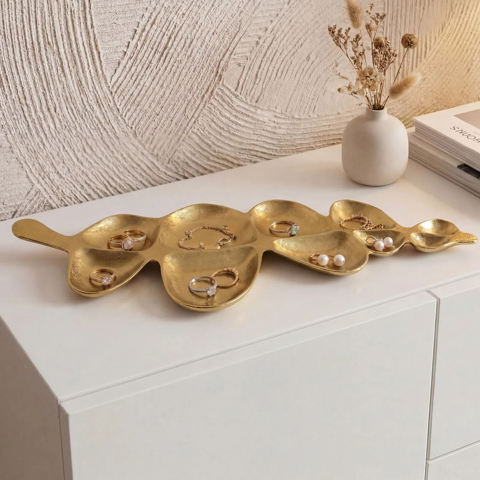 FineBuy Dekoschale Schale Metall aus Aluminium, Silber – 60,5 cm