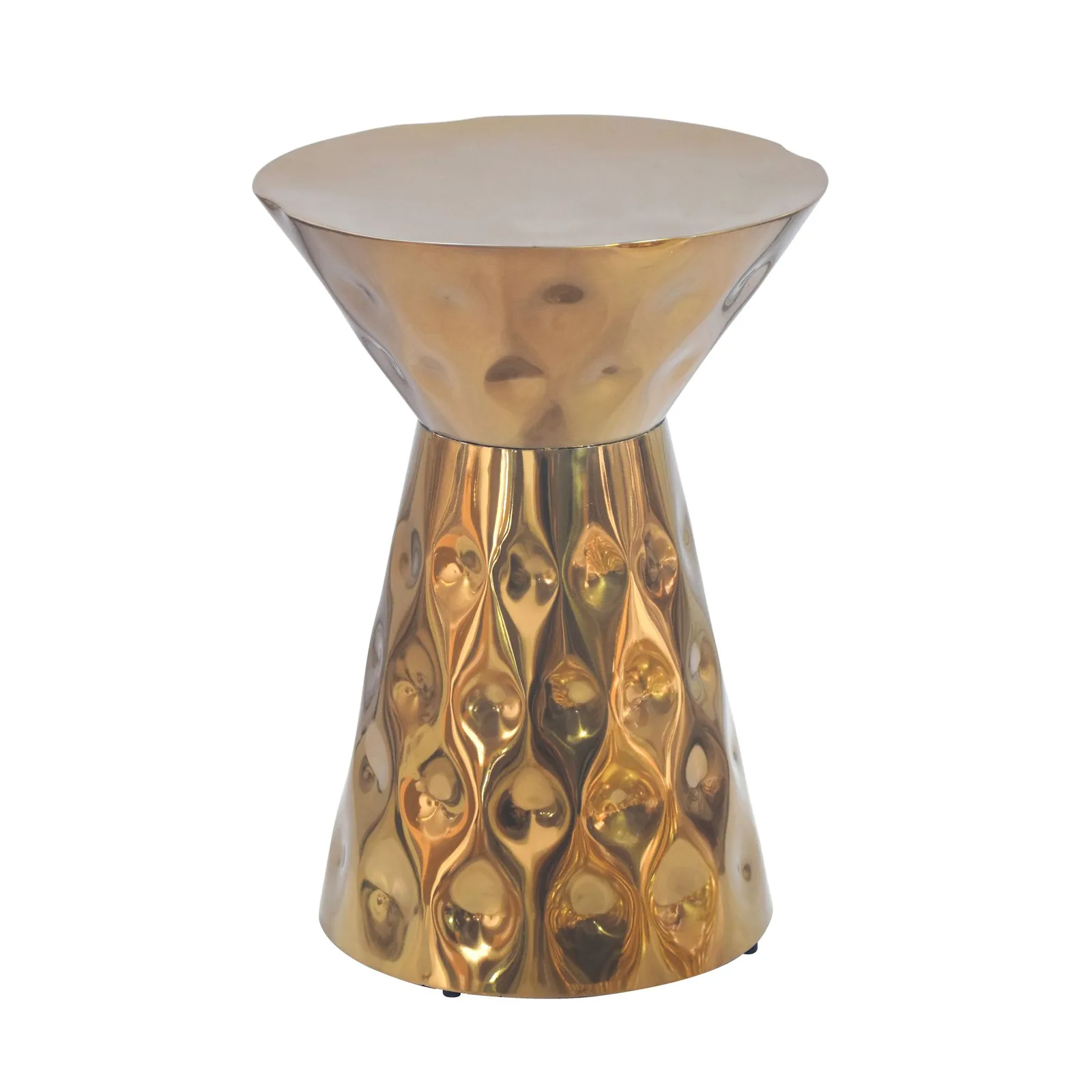 FineBuy Beistelltisch Aluminium 36cm Rund, Silber