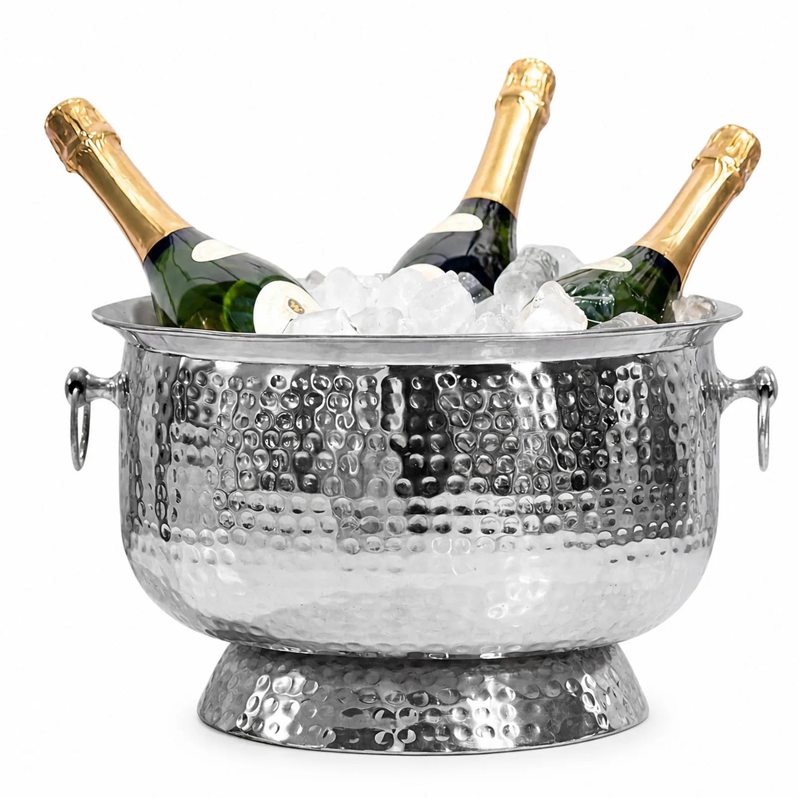 FineBuy Sektkühler, Silber – 37 cm