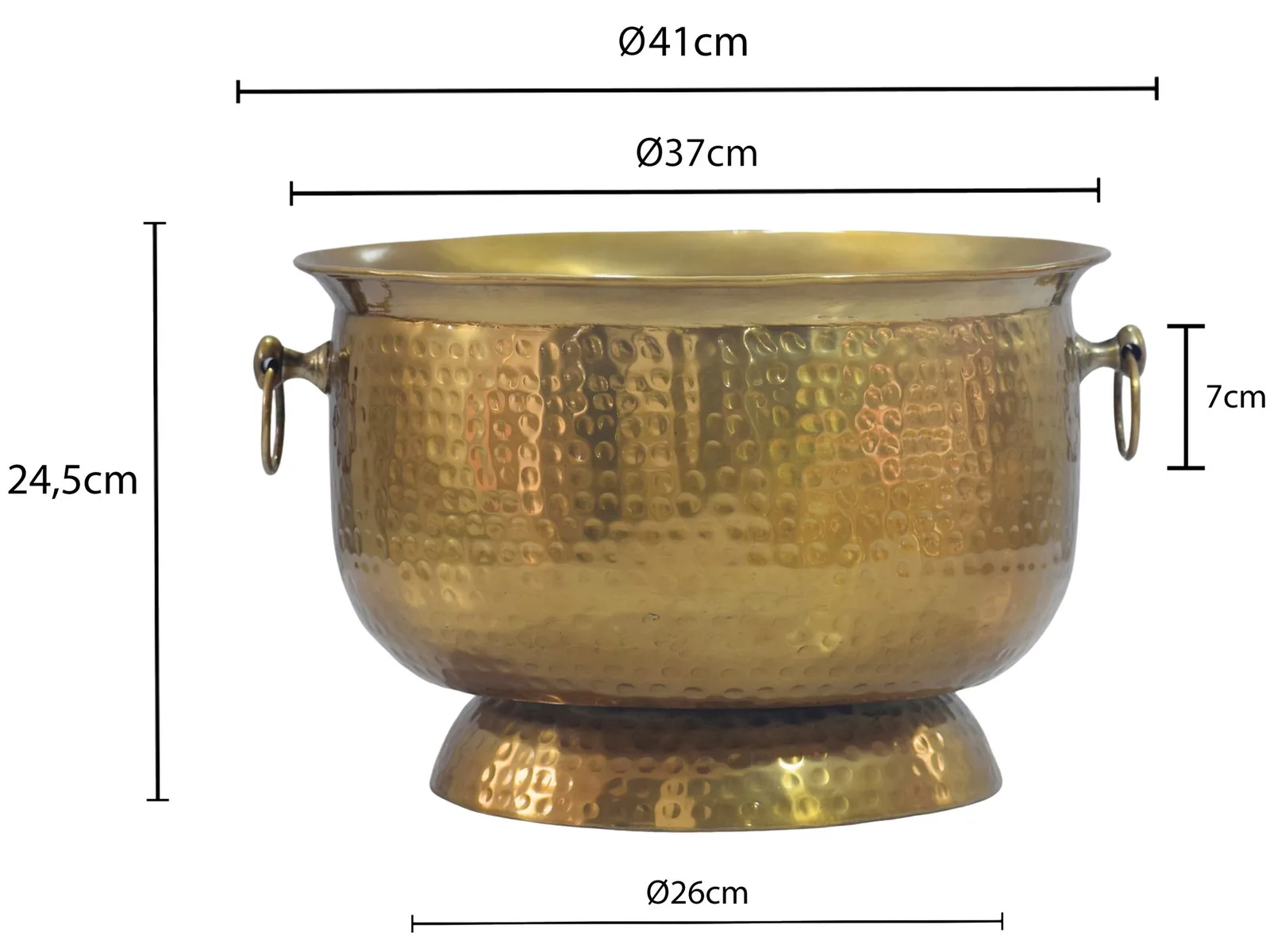 FineBuy Sektkühler, Silber – 37 cm