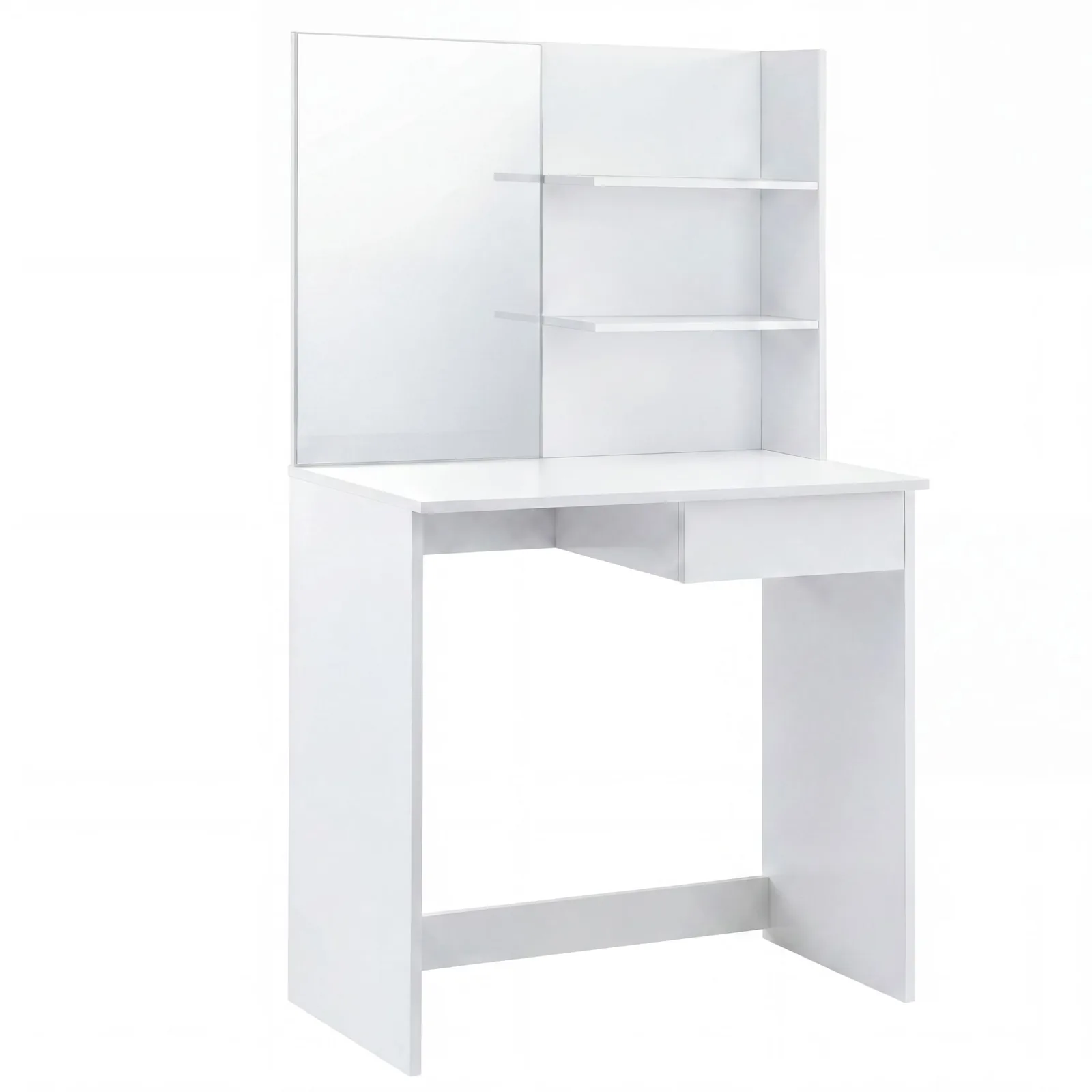 FineBuy Schminktisch 75cm Weiß Kosmetiktisch Modern