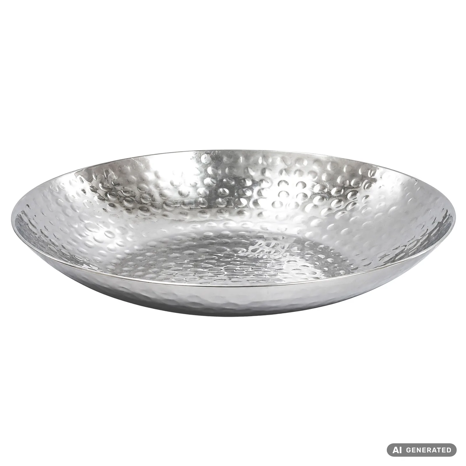 FineBuy Obstschale Rund aus Aluminium, Silber