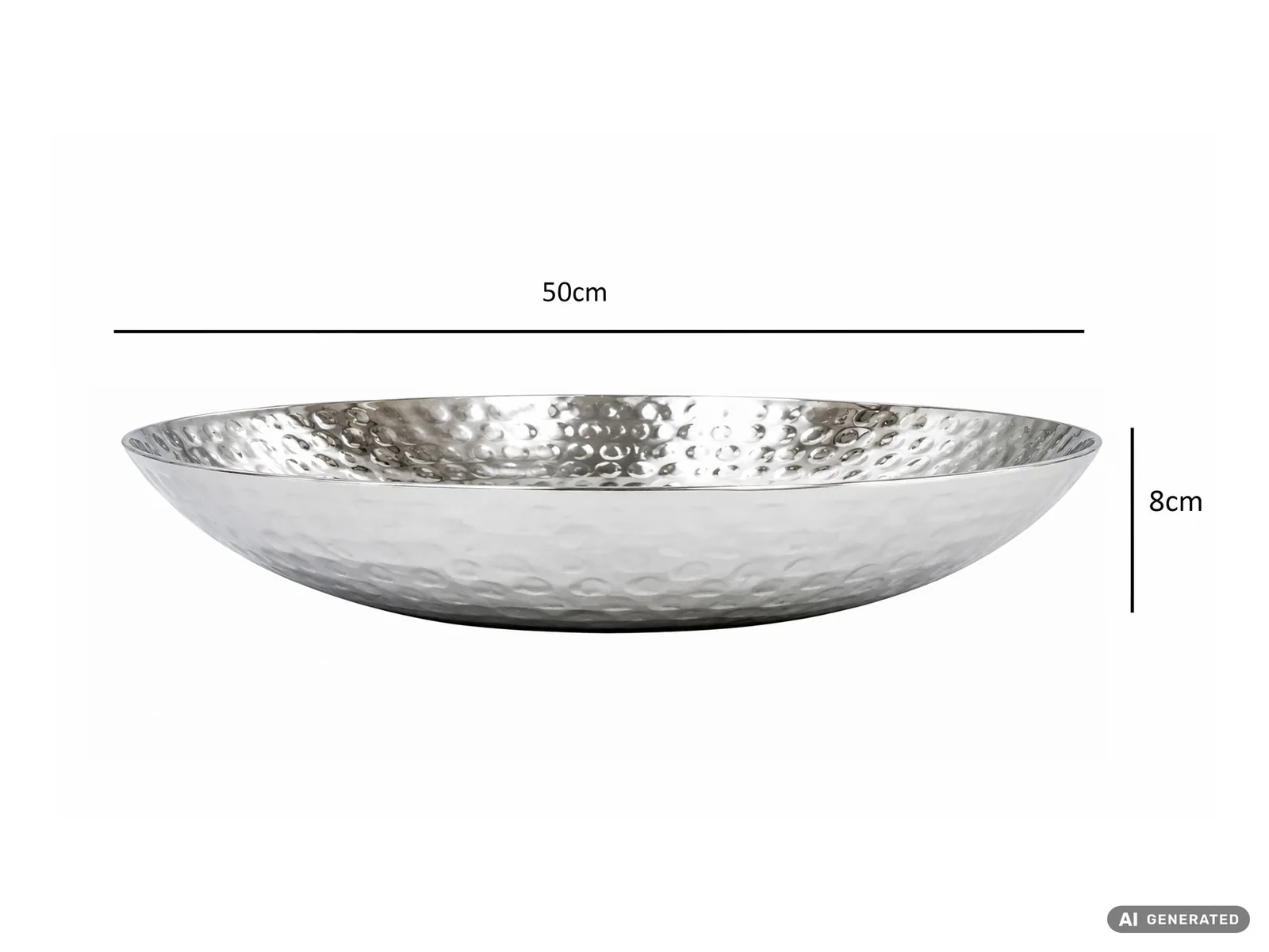 FineBuy Obstschale Rund aus Aluminium, Silber