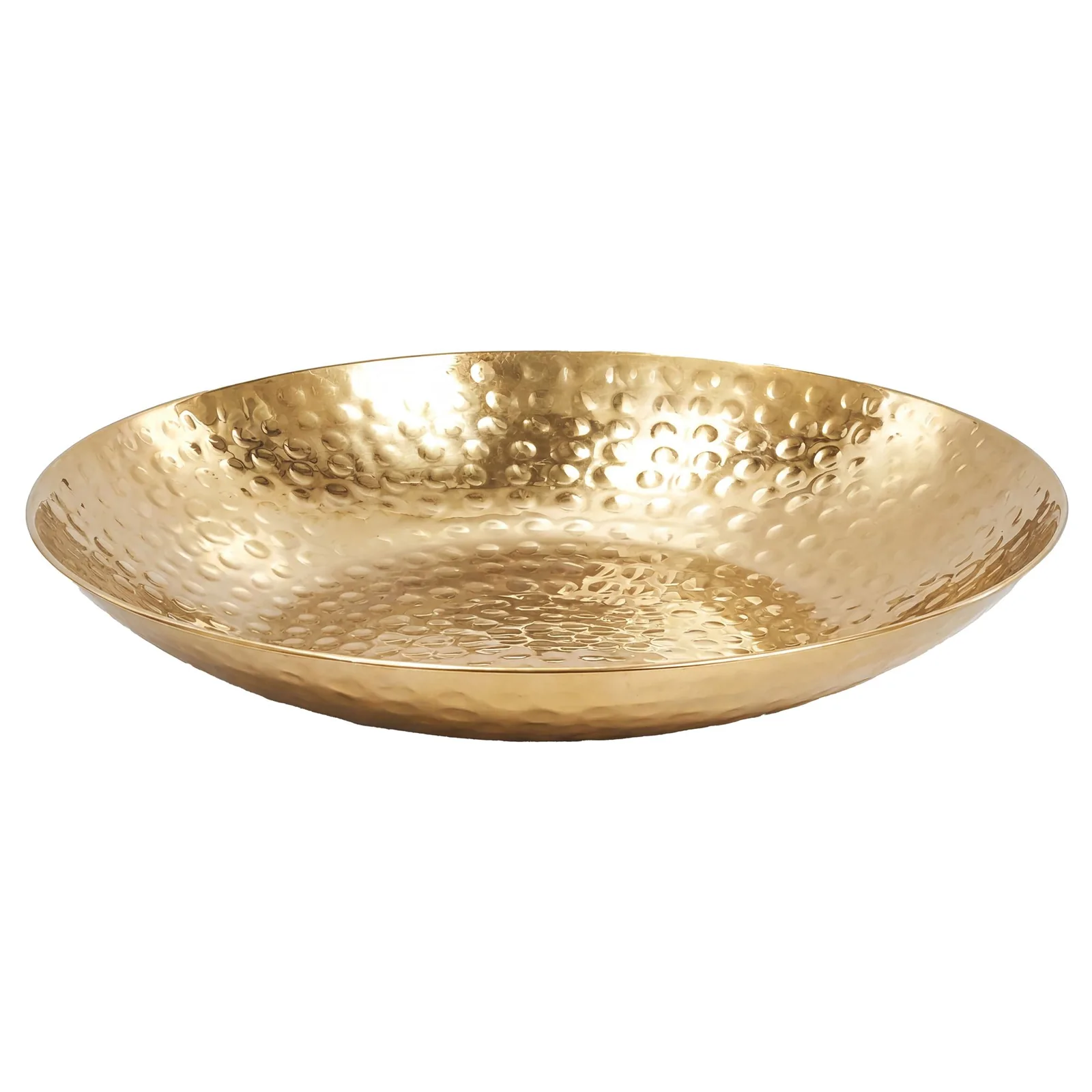 FineBuy Obstschale Rund aus Aluminium, Gold