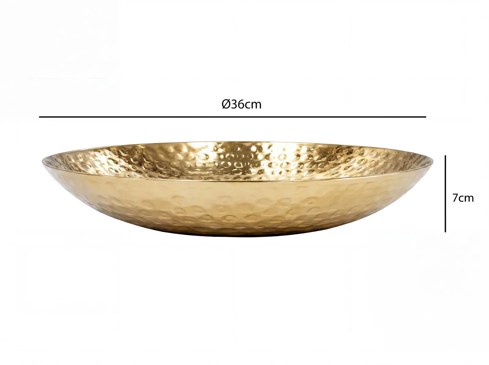 FineBuy Obstschale Rund aus Aluminium, Gold