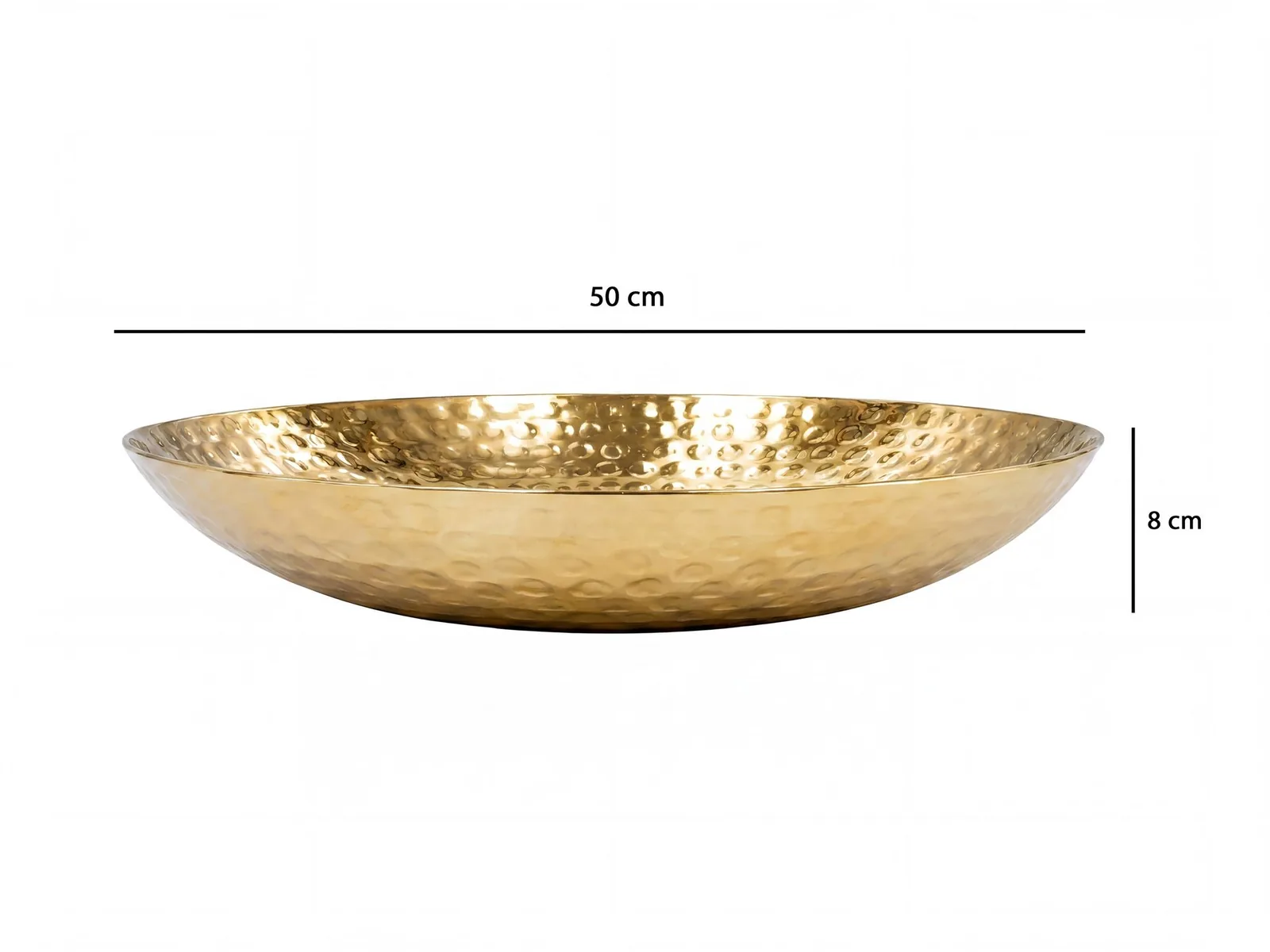 FineBuy Obstschale Rund aus Aluminium, Gold