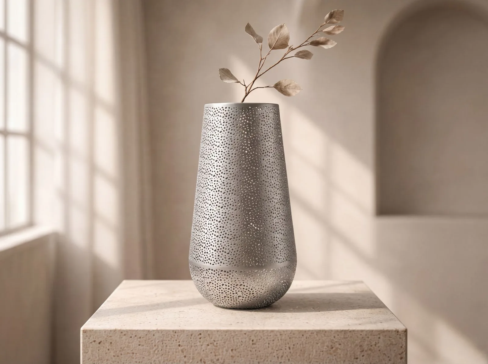 FineBuy Dekovase, 47 cm – für Trockenblumen