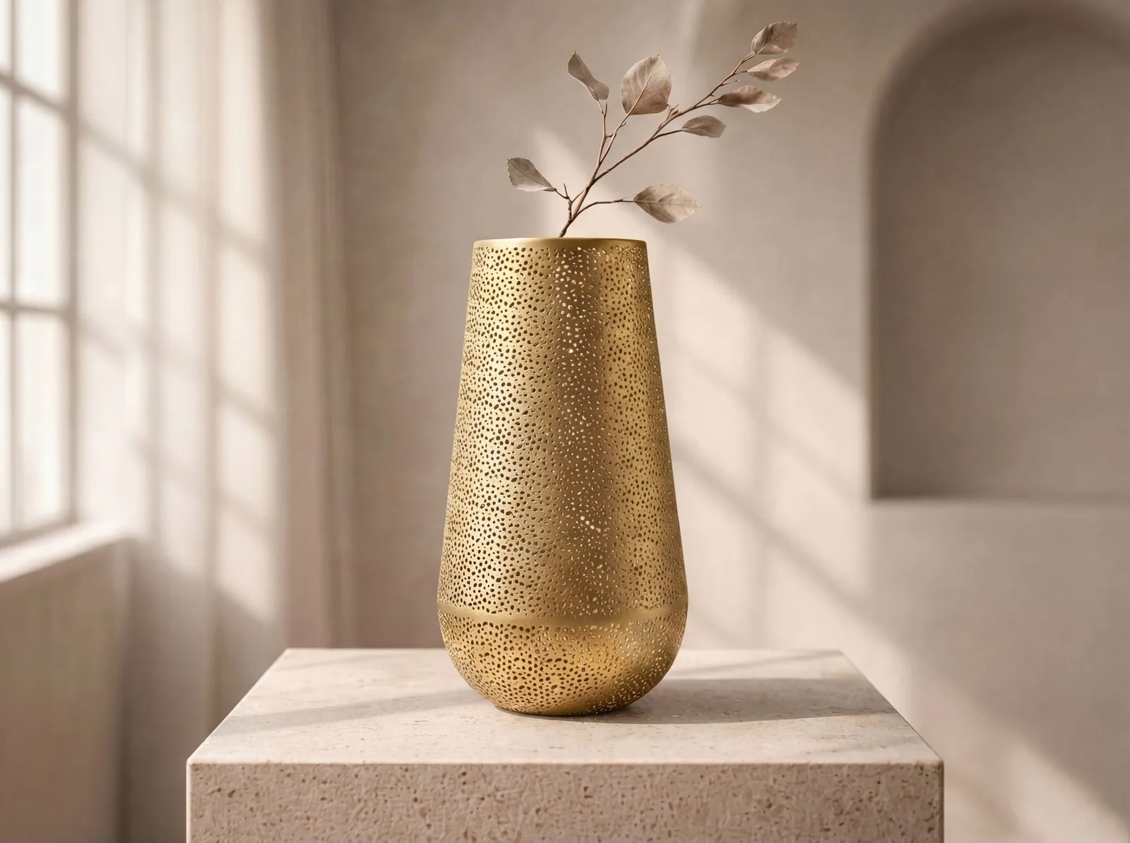 FineBuy Dekovase, 47 cm – für Trockenblumen